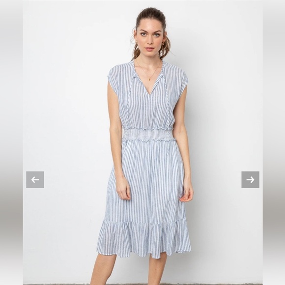 Rails Dresses & Skirts - NWT Rails Ashlyn Fremont Stripe Linen Blend Dress Size S